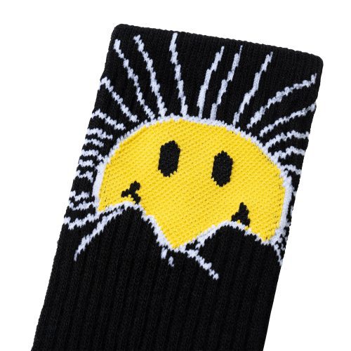 360001464 SMILEYSUNRISESOCKS BLACK 03