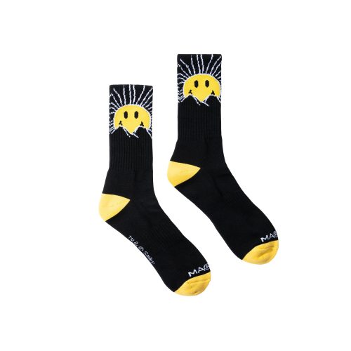 360001464 SMILEYSUNRISESOCKS BLACK 05