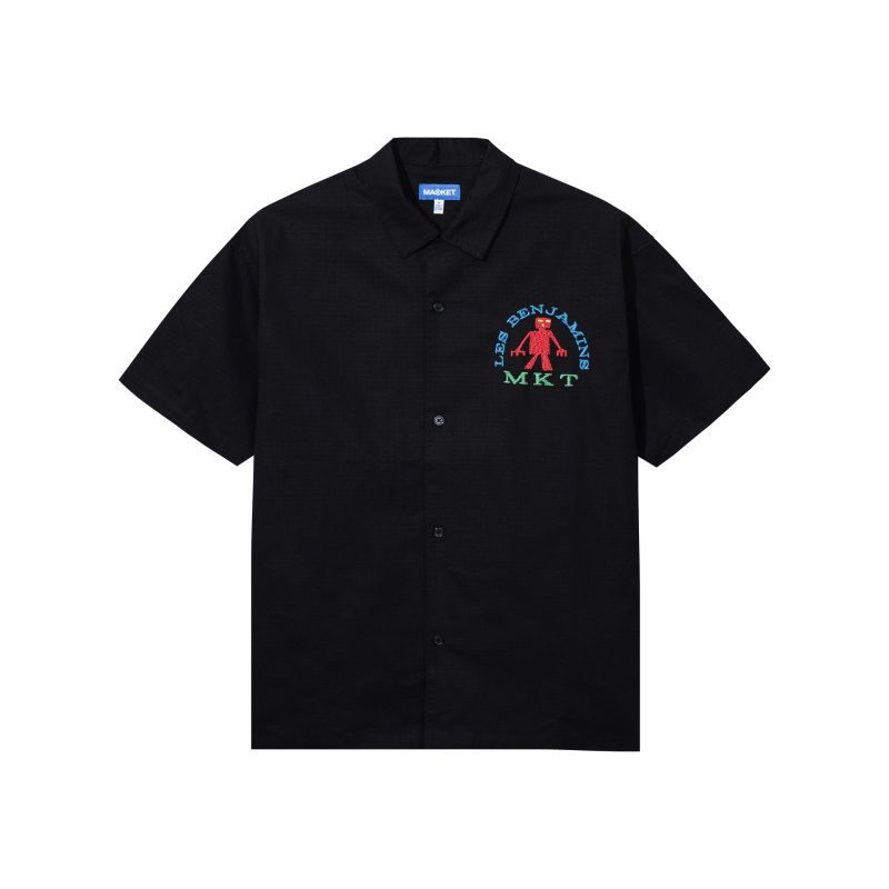 369000118 MKTLESBENJAMINSBUTTONUPSHIRT BLACK 01