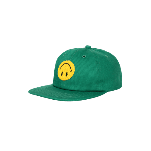 390000324 SMILEYUPSIDEDOWN6PANELHAT GREEN 02