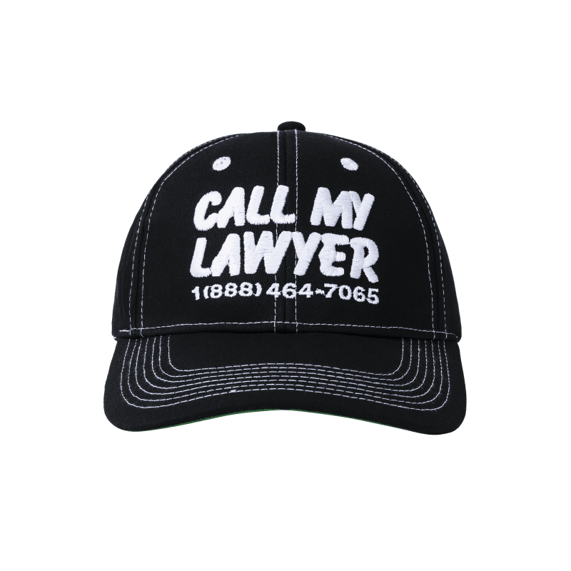 390000355 CALLMYLAWYER6PANELHAT BLACK 01