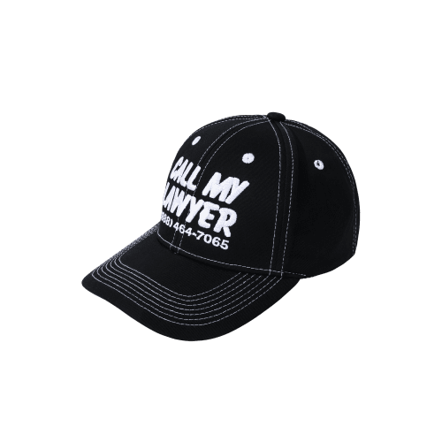 390000355 CALLMYLAWYER6PANELHAT BLACK 02