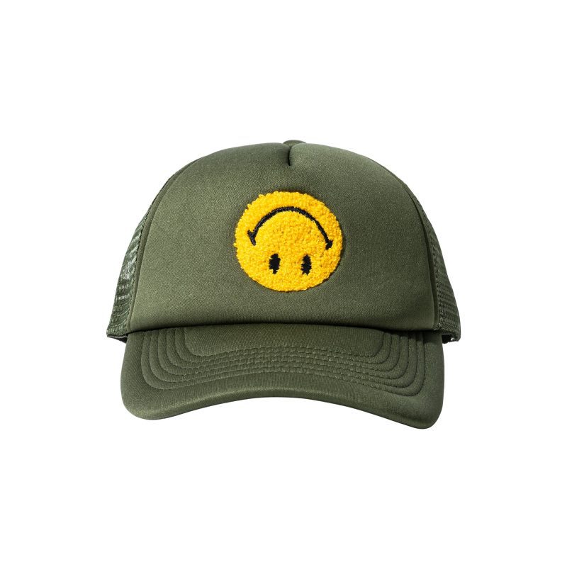 390000450 SMILEYUPSIDEDOWNTRUCKERHAT KELP 01