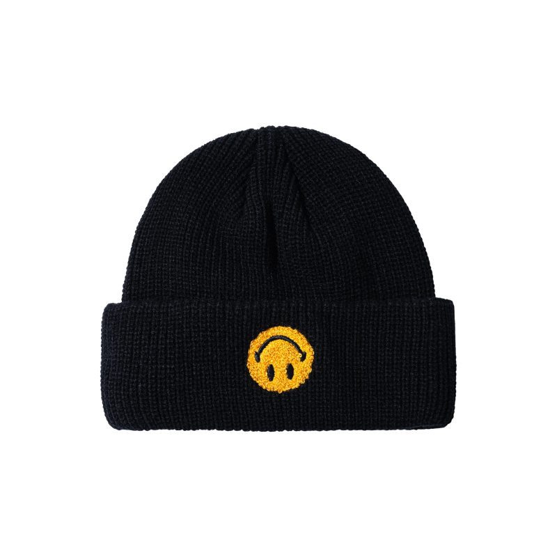 390000453 SMILEY UPSIDE DOWN BEANIE BLACK 03 67d4f85d 8d69 4b6d a287 1b196b15279f