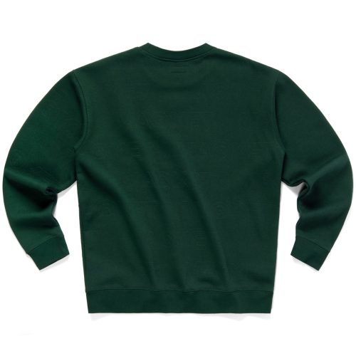 396000872 EMBOSS PRINT FLEECE CREWNECK GREEN 2