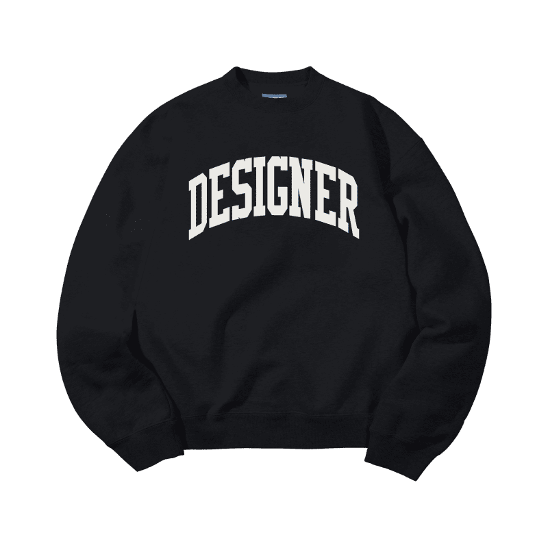 396000996 DESIGNERCREWNECK WASHEDBLACK