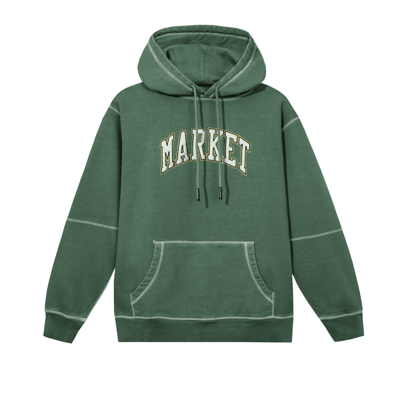 397000507 TRIPLESTITCHPULLOVERHOODIE SAGE 01