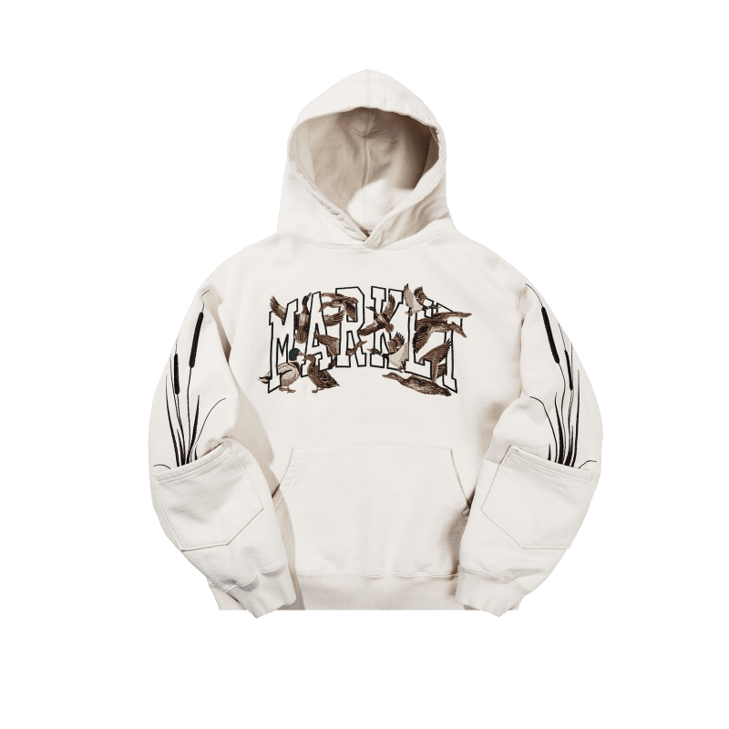 397000666 DUCKPONDHOODIE ECRU 01