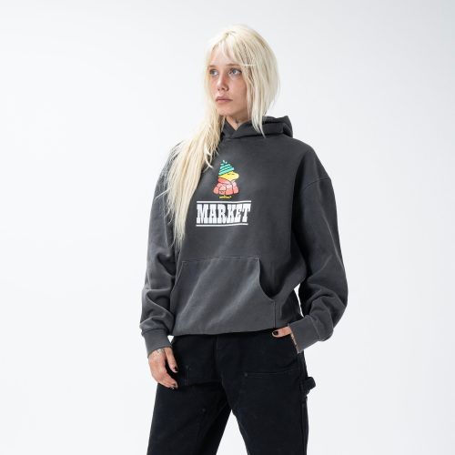 397000674 PEANUTSPUFFERHOODIE WASHEDBLACK 05