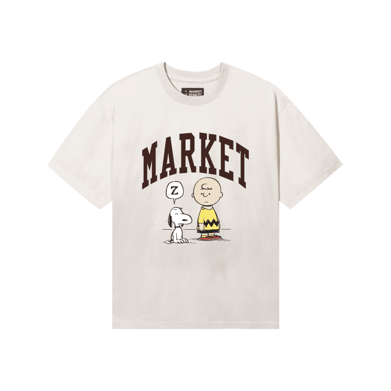 MARKET clothing brand PEANUTS ARC T-SHIRT. Find more graphic tees, hats, hoodies and more at MarketStudios.com. Formally Chinatown Market.