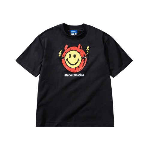 MARKET clothing brand SMILEY MASKED T-SHIRT. Find more graphic tees, hats, hoodies and more at MarketStudios.com. Formally Chinatown Market. 