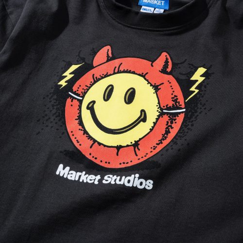 399001967 SMILEYMASKEDT SHIRT WASHEDBLACK 02