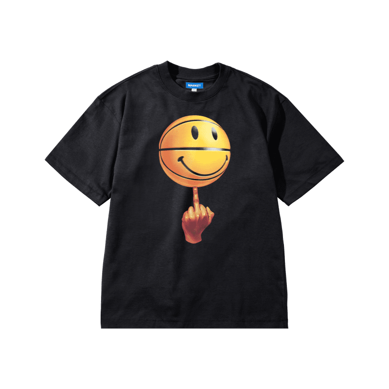 399002050 SMILEYGOODGAMET SHIRT WASHEDBLACK