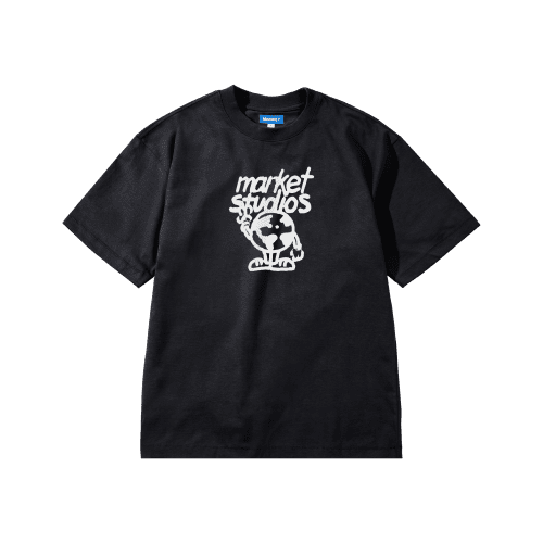 399002071 WORLD PEACE T SHIRT WASHED BLACK 01