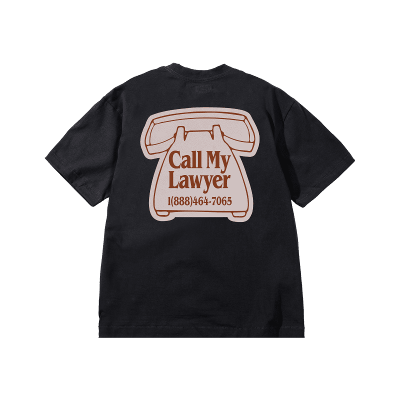 399002073 CALL MY LAWYER MAGNET T SHIRT WASHED BLAC 02