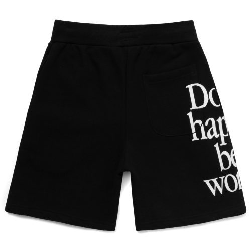 BLACK SMILEY DON T HAPPY BE WORRY SWEATSHORTS 395000451 2