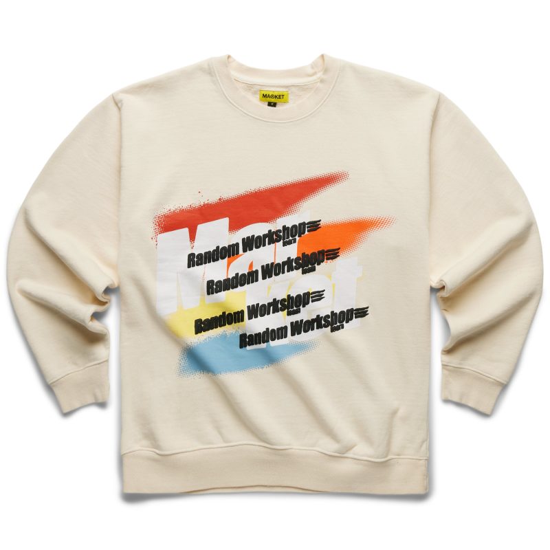 CREAM RANDOMWORKSHOPSPLATTERCREWNECKSWEATSHIRT 396000857 1