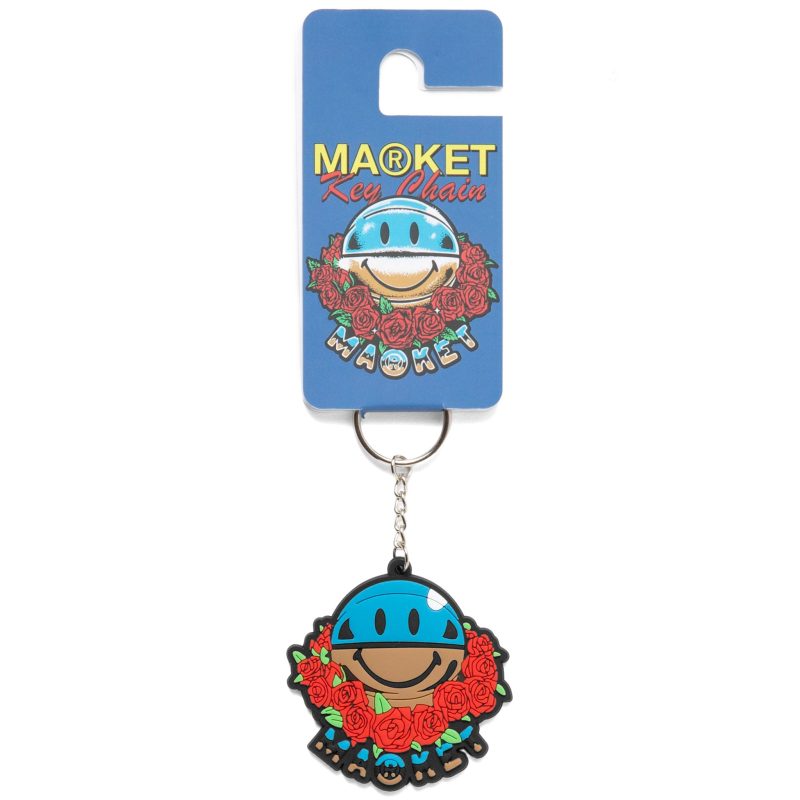 MULTI SMILEY KEEP ON SHINING RUBBER KEYCHAIN 360000893 1