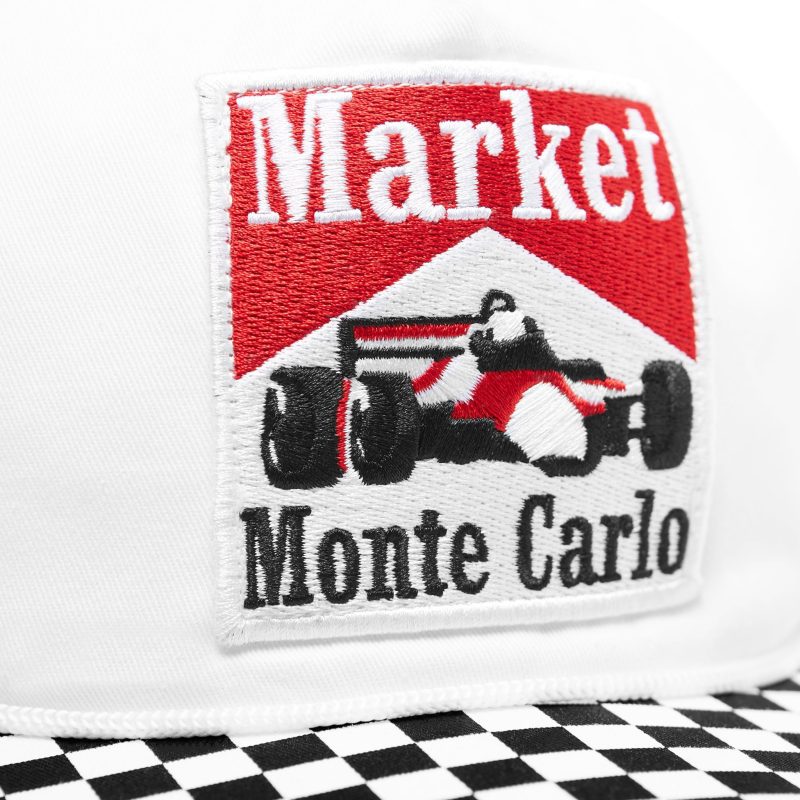 WHITE MARKET RACING CHECKERED HAT 390000146 3